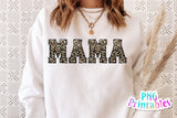 Sequin Sport Alphabet Leopard and Black | Sublimation PNG