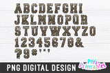 Sequin Sport Alphabet Leopard and Black | Sublimation PNG