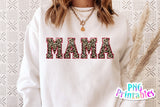 Sequin Sport Alphabet Leopard and Red | Sublimation PNG