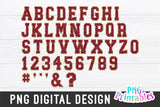 Chenille Alphabet Maroon and Gold | Sublimation PNG