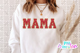 Chenille Alphabet Red and Gold | Sublimation PNG