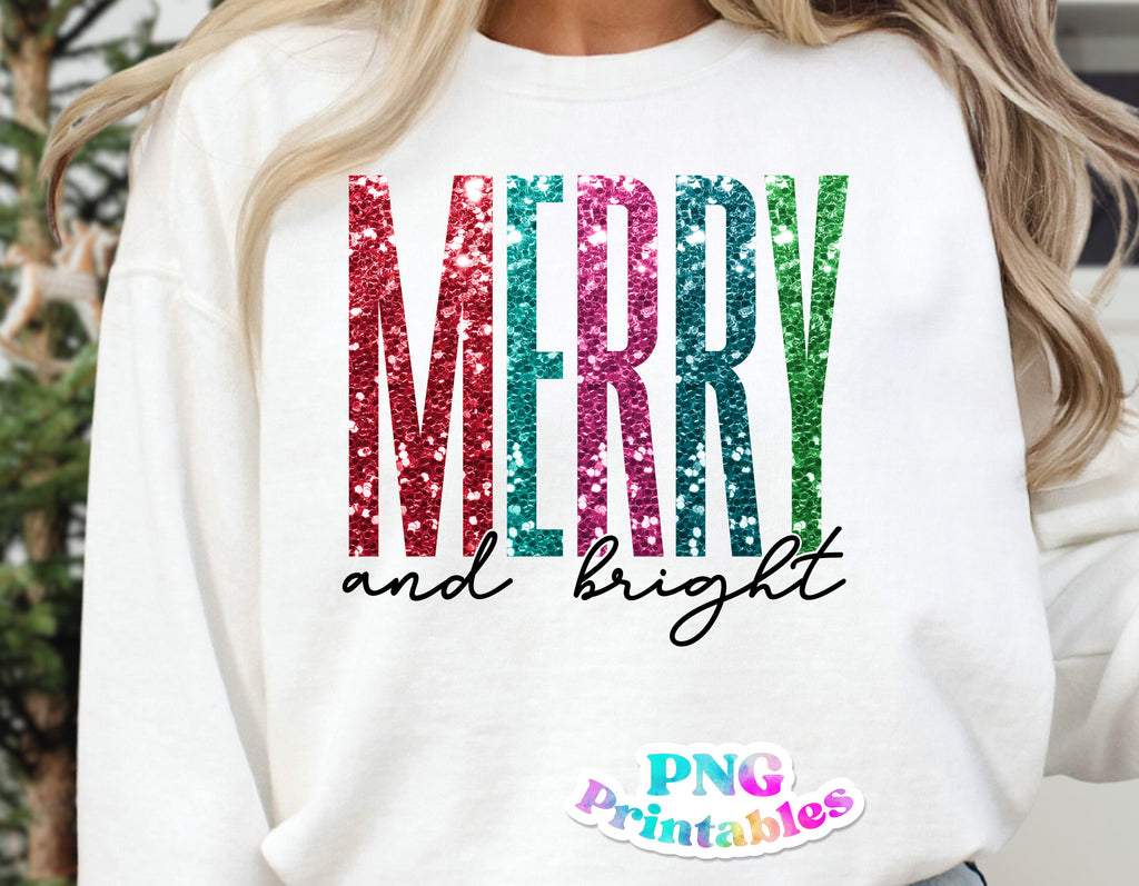 Merry and Bright | Sublimation PNG