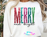 Merry and Bright | Sublimation PNG