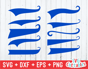 Text Tails set of 10, Swoosh