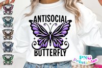 Antisocial Butterfly | PNG Print File