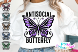 Antisocial Butterfly | PNG Print File