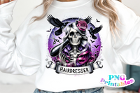 Hairdresser Skeleton | PNG Sublimation File