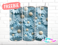 Blue Daisies 20 oz Tumbler Wrap