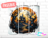 Haunted House 20 oz Tumbler Wrap