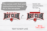 Art Club Template 0013 | SVG Cut File