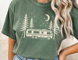 Retro Camper Scene Camping | PNG Sublimation File
