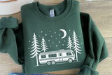 Retro Camper Scene Camping | PNG Sublimation File