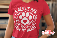 Rescue Dog Stole My Heart | Dog Rescue SVG