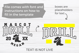 Drill Template 0016 | SVG Cut File