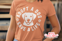 Adopt A Dog Save a Life | Dog Rescue SVG