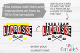 Lacrosse Template 0018 | SVG Cut File