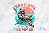 Feral Girl Summer | Funny PNG File