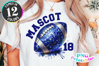 Sequin Footballs | PNG Sublimation File