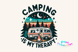 Camping Is My Therapy | PNG File