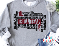 Drill Team Word Art | SVG Cut File