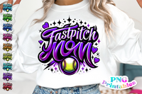 Fastpitch Mom Airbrushed | PNG File
