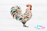 Floral Rooster | PNG File