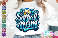 Softball Mom Airbrushed | PNG File