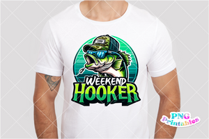Weekend Hooker | Fishing PNG Print File