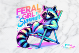 Feral Girl Summer | Funny PNG File