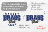 Brass Dad Template 0022 | SVG Cut File