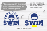 Swim Template 0025 | SVG Cut File