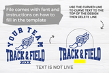 Track and Field Template 0027 | SVG Cut File