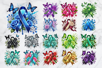 Cause Ribbon PNG Bundle 1