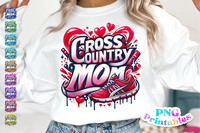 Cross Country Mom Airbrushed | PNG Sublimation File