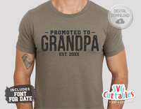Promoted to Grandpa | Father's Day SVG Cut File