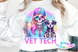 Vet Tech Skeleton | PNG Sublimation File