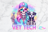 Vet Tech Skeleton | PNG Sublimation File