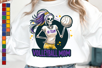 Volleyball Skeleton Mom | PNG Print File