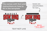 Show Band Mom Template 0030 | SVG Cut File