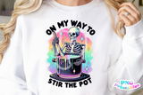 On My Way To Stir The Pot | Funny PNG File