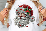 Santas With Rhinestones and Glitter | Christmas Sublimation PNG