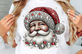 Santas With Rhinestones and Glitter | Christmas Sublimation PNG