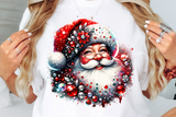 Santas With Rhinestones and Glitter | Christmas Sublimation PNG