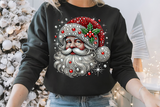 Santas With Rhinestones and Glitter | Christmas Sublimation PNG