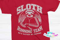 Sloth Running Team | PNG Print File