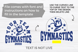 Gymnastics Template 0039 | SVG Cut File