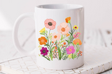 Faux Embroidery Wildflower Pocket | PNG Sublimation File