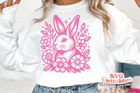 Floral Easter Bunny | Easter Cut File