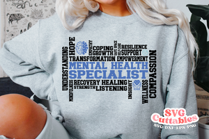 Mental Health Specialist Word Art | SVG Cut File