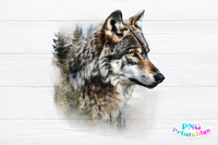 Watercolor Wolf | PNG File